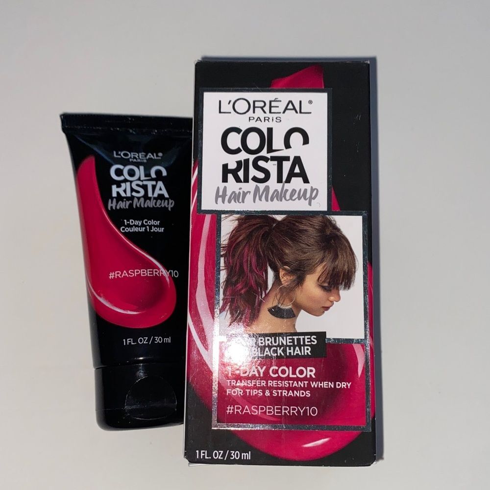 5/$25 L’Oréal Colorista Hair Makeup 1-Day Color in Raspberry for darker hair